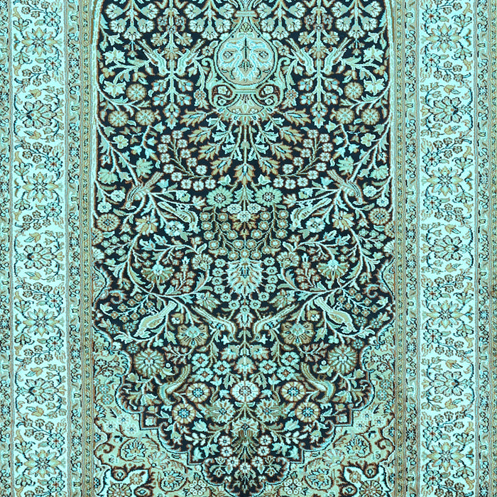Machine Washable Animal Light Blue Traditional Rug, wshtr987lblu