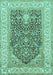 Machine Washable Animal Turquoise Traditional Area Rugs, wshtr987turq