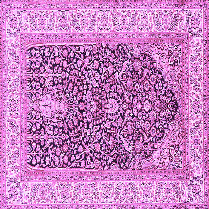 Square Machine Washable Animal Purple Traditional Area Rugs, wshtr987pur