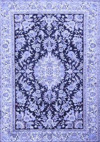 Medallion Blue Traditional Rug, tr988blu