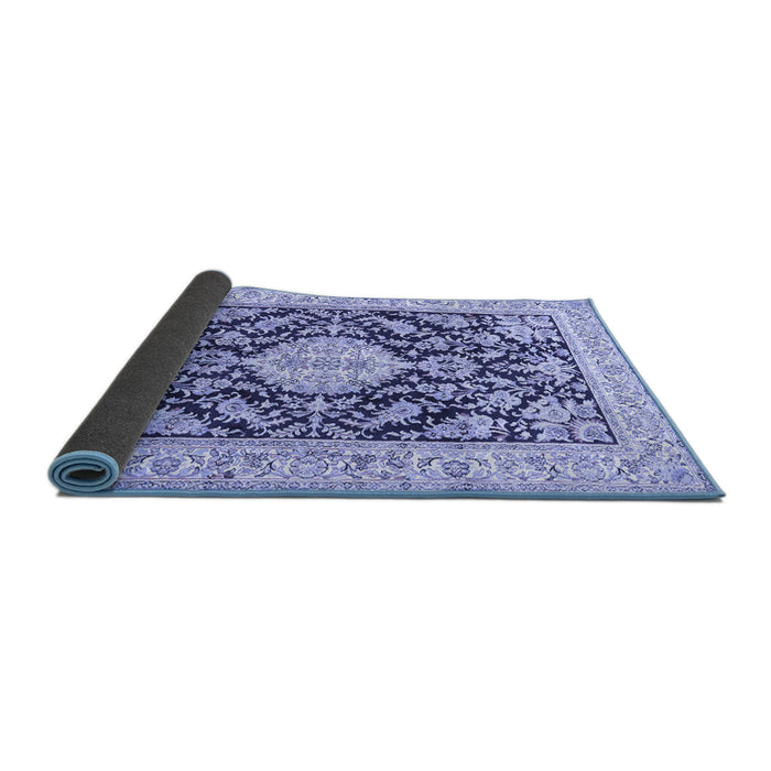 Sideview of Medallion Blue Traditional Rug, tr988blu