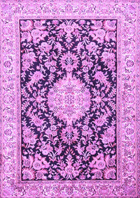 Medallion Purple Traditional Rug, tr988pur