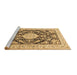 Sideview of Machine Washable Medallion Brown Traditional Rug, wshtr988brn