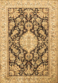 Medallion Brown Traditional Rug, tr988brn