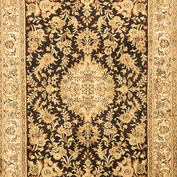 Medallion Brown Traditional Rug, tr988brn