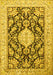 Medallion Yellow Traditional Rug, tr988yw