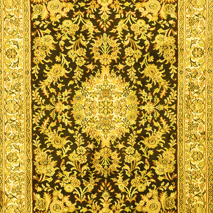 Medallion Yellow Traditional Rug, tr988yw