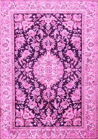 Medallion Pink Traditional Rug, tr988pnk