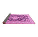 Sideview of Medallion Pink Traditional Rug, tr988pnk