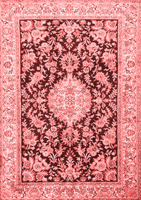 Medallion Red Traditional Rug, tr988red