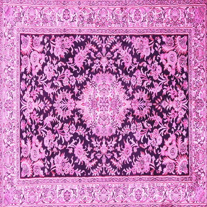 Square Medallion Pink Traditional Rug, tr988pnk
