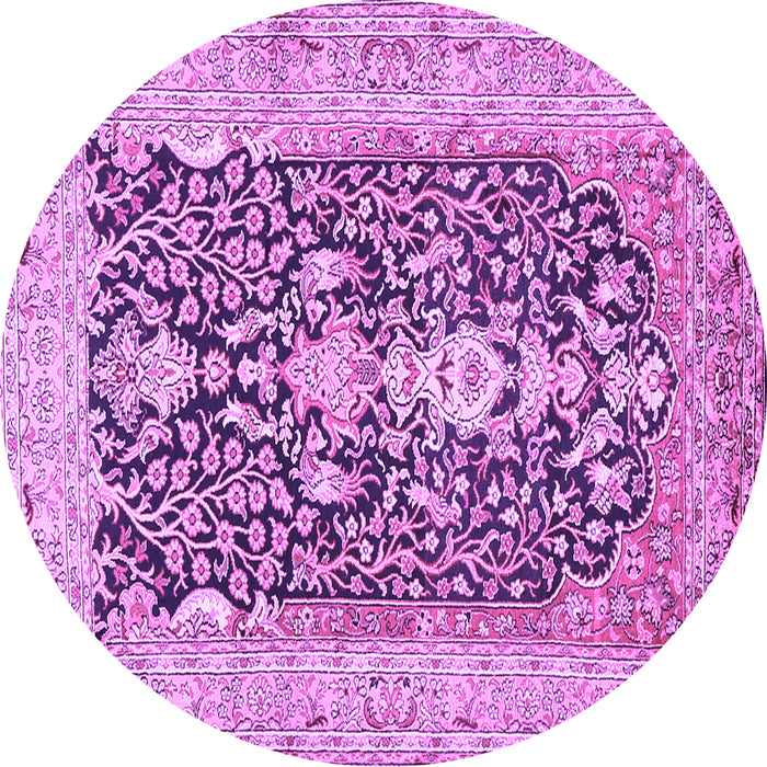 Round Animal Purple Traditional Rug, tr989pur