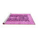 Sideview of Machine Washable Animal Pink Traditional Rug, wshtr989pnk