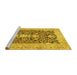 Sideview of Machine Washable Animal Yellow Traditional Rug, wshtr989yw