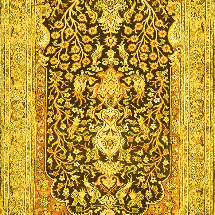 Animal Yellow Traditional Rug, tr989yw