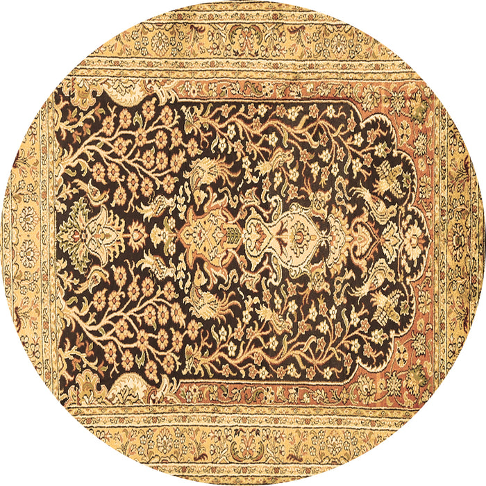 Round Machine Washable Animal Brown Traditional Rug, wshtr989brn