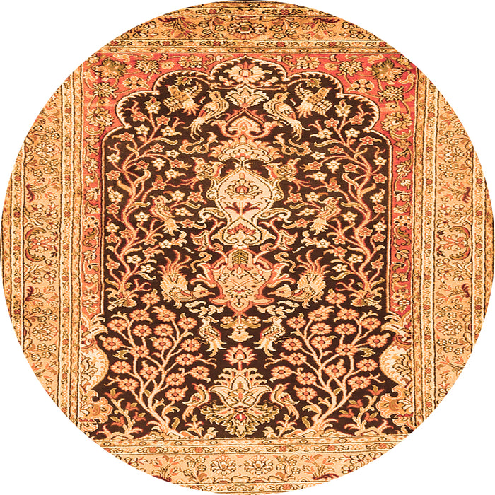 Machine Washable Animal Orange Traditional Area Rugs, wshtr989org
