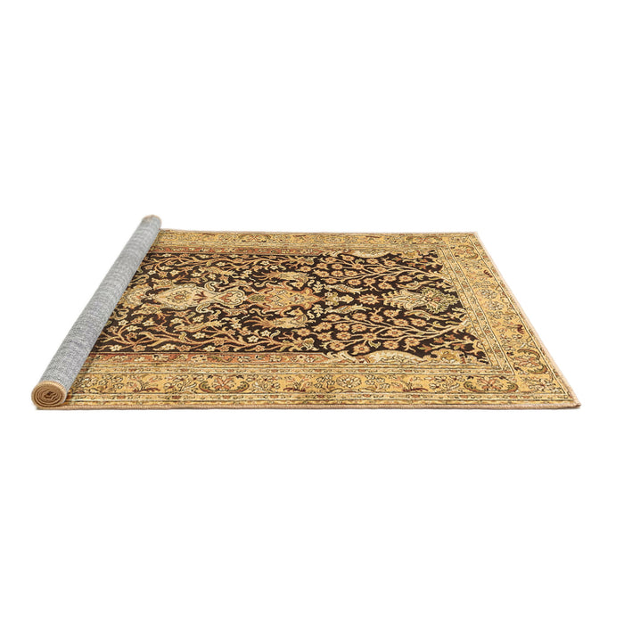 Sideview of Machine Washable Animal Brown Traditional Rug, wshtr989brn