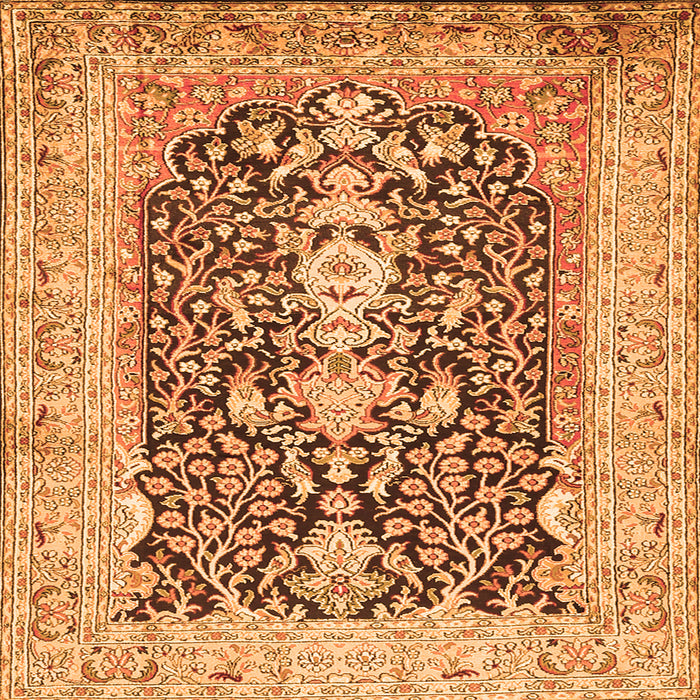 Serging Thickness of Animal Orange Traditional Rug, tr989org