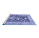 Sideview of Machine Washable Animal Blue Traditional Rug, wshtr989blu