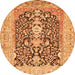 Square Animal Orange Traditional Rug, tr989org