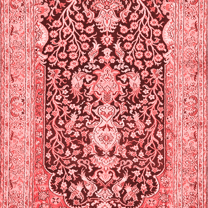 Machine Washable Animal Red Traditional Rug, wshtr989red