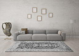 Machine Washable Animal Gray Traditional Rug in a Living Room,, wshtr989gry