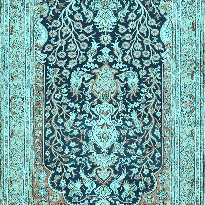 Machine Washable Animal Light Blue Traditional Rug, wshtr989lblu