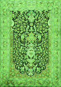 Animal Green Traditional Rug, tr989grn