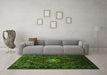 Machine Washable Persian Green Traditional Area Rugs in a Living Room,, wshtr98grn