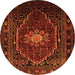 Machine Washable Persian Orange Traditional Area Rugs, wshtr98org