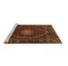 Sideview of Machine Washable Persian Brown Traditional Rug, wshtr98brn