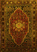 Machine Washable Persian Yellow Traditional Rug, wshtr98yw
