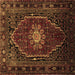 Square Persian Brown Traditional Rug, tr98brn