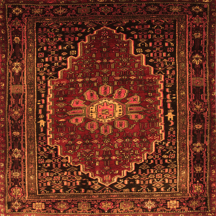 Serging Thickness of Persian Orange Traditional Rug, tr98org