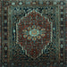 Square Persian Light Blue Traditional Rug, tr98lblu