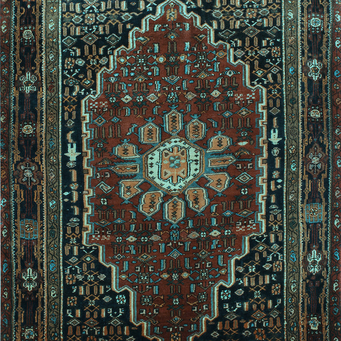 Machine Washable Persian Light Blue Traditional Rug, wshtr98lblu