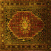 Square Persian Yellow Traditional Rug, tr98yw