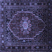 Square Persian Blue Traditional Rug, tr98blu