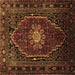 Square Machine Washable Persian Brown Traditional Rug, wshtr98brn