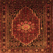Round Machine Washable Persian Orange Traditional Area Rugs, wshtr98org