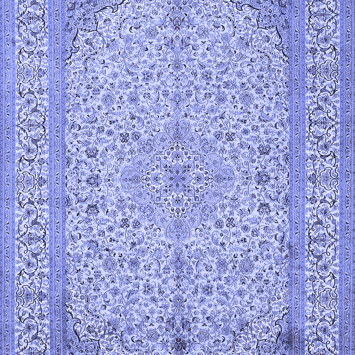 Machine Washable Persian Blue Traditional Rug, wshtr990blu