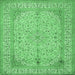 Square Persian Emerald Green Traditional Rug, tr990emgrn