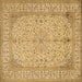 Square Machine Washable Persian Brown Traditional Rug, wshtr990brn