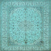 Square Persian Light Blue Traditional Rug, tr990lblu