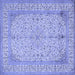 Square Persian Blue Traditional Rug, tr990blu