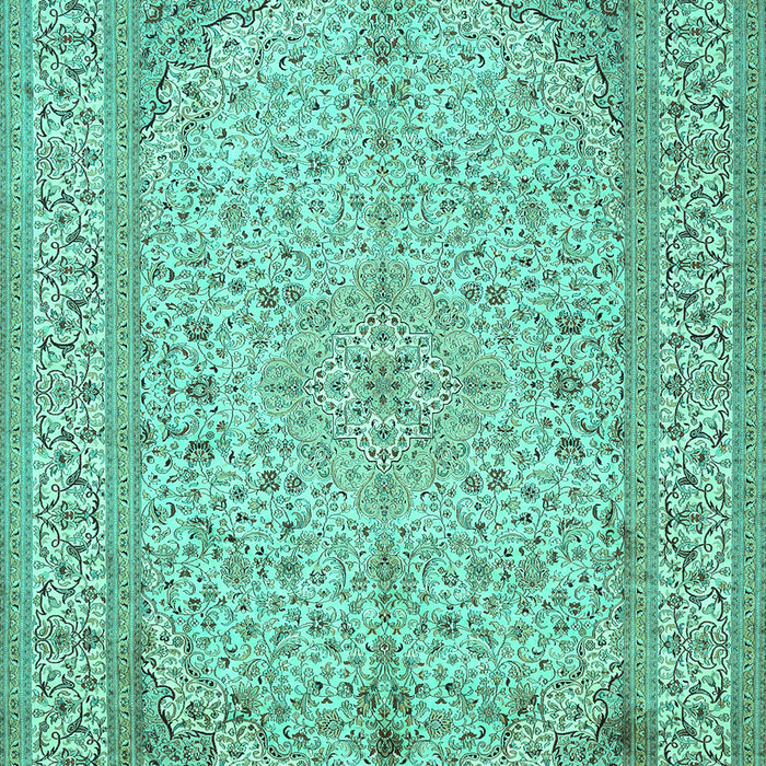 Machine Washable Persian Turquoise Traditional Area Rugs, wshtr990turq