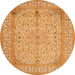 Square Persian Orange Traditional Rug, tr990org