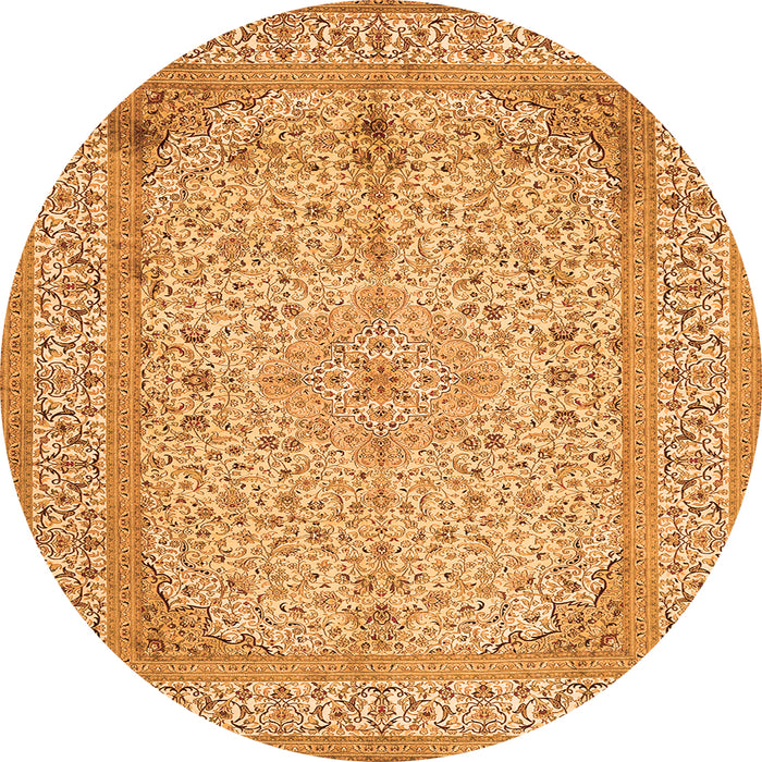 Machine Washable Persian Orange Traditional Area Rugs, wshtr990org