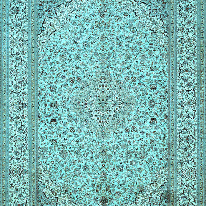 Machine Washable Persian Light Blue Traditional Rug, wshtr990lblu